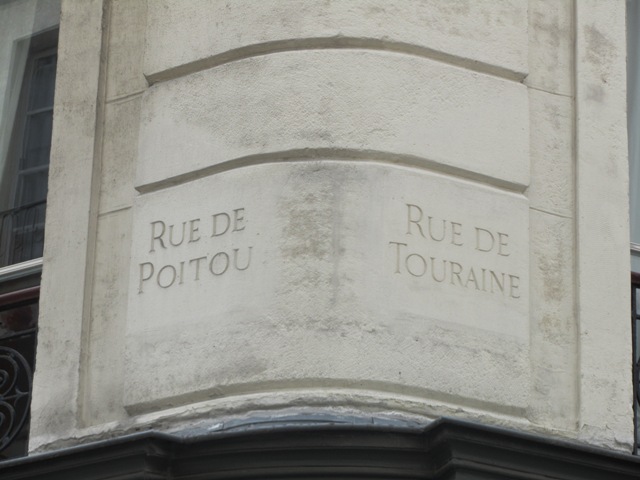 Noms de rue gravés Paris