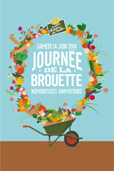 Journée de le brouette Chapeau de paille
