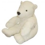 MAXOU l'ours blanc assis