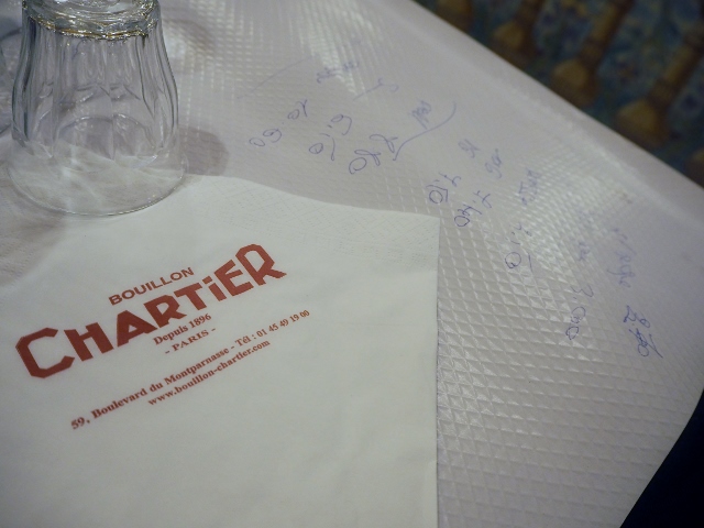 Bouillon Chartier Montparnasse Menu 