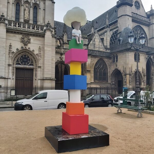 Sculpture Jusqu'au ciel - Seth Globe Painter