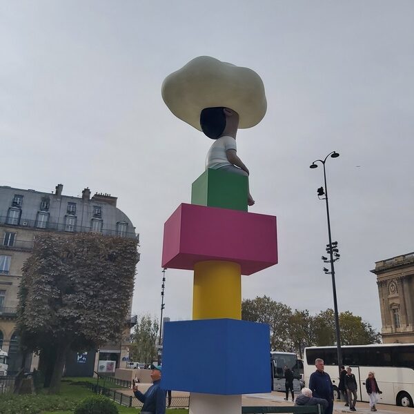 Sculpture Jusqu'au ciel - Seth Globe Painter