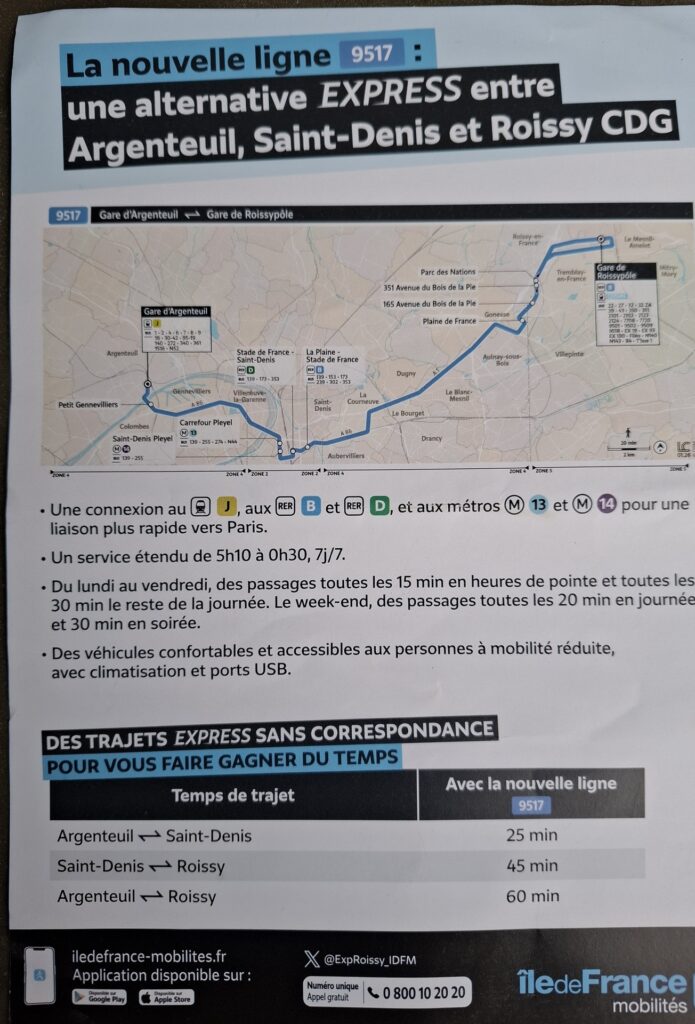 Ligne Express 9517 à Saint-Denis PLeyel 