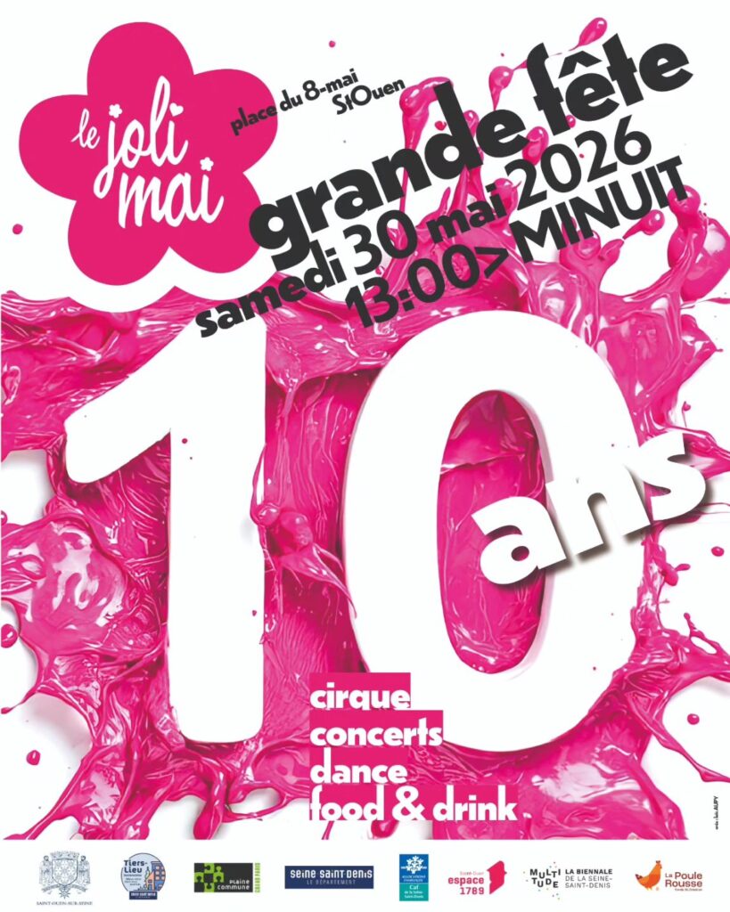 Affiche 10 ans de Joli Mai Saint-Ouen