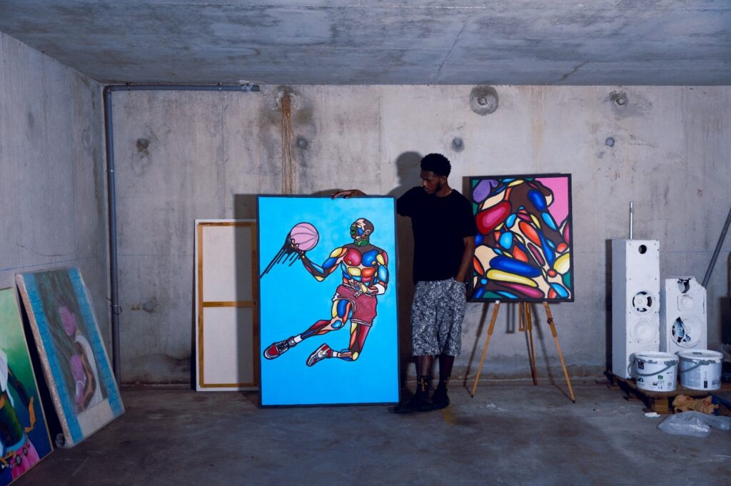 Alexandre Elanga artiste peintre à Saint-Denis