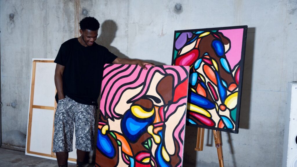 Alexandre Elanga artiste peintre à Saint-Denis