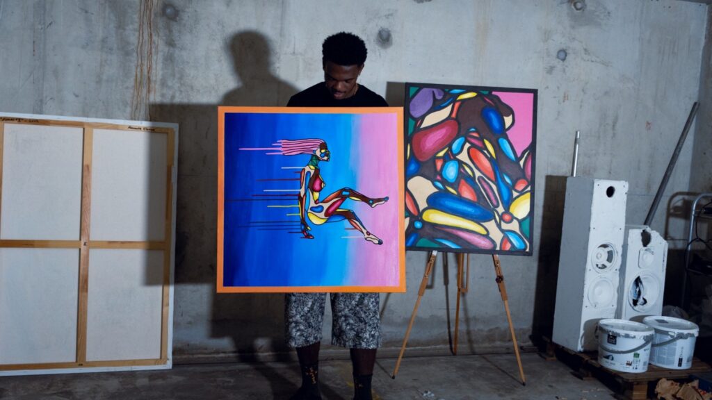 Alexandre Elanga artiste peintre à Saint-Denis