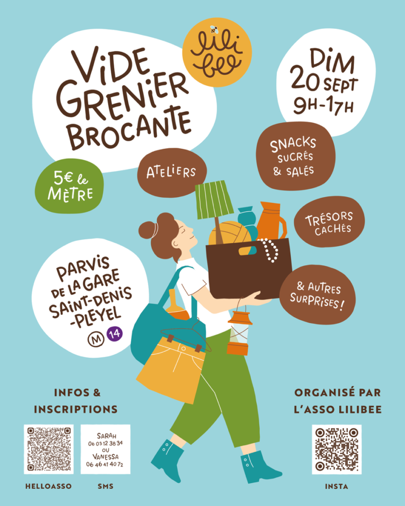 Affiche vide-grenier Lili Bee 2026