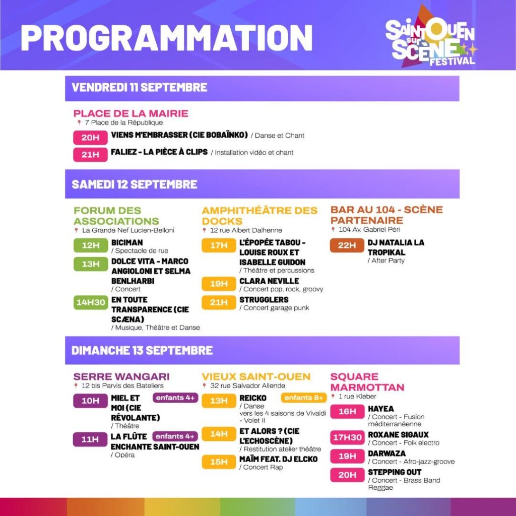 Saint-Ouen Festival Saint-Ouen sur Scène programme officiel